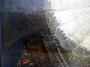 Elizabeth I.Test clean with surface dirt only removed
