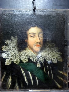 James I before treatment, with cleaning test